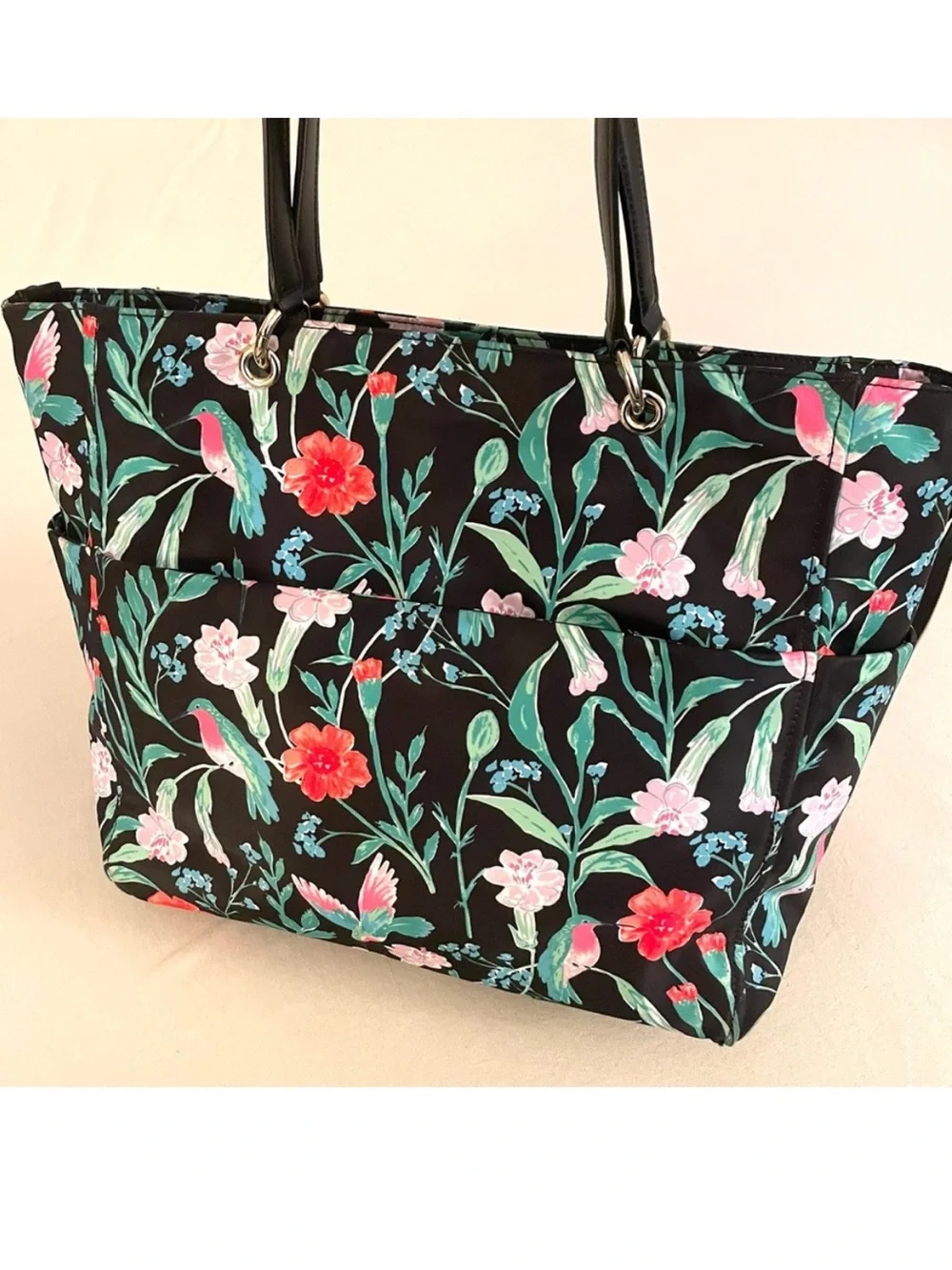 Kate Spade Watson Lane Pauline Hummingbird Floral Diaper Bag with Changing Pad